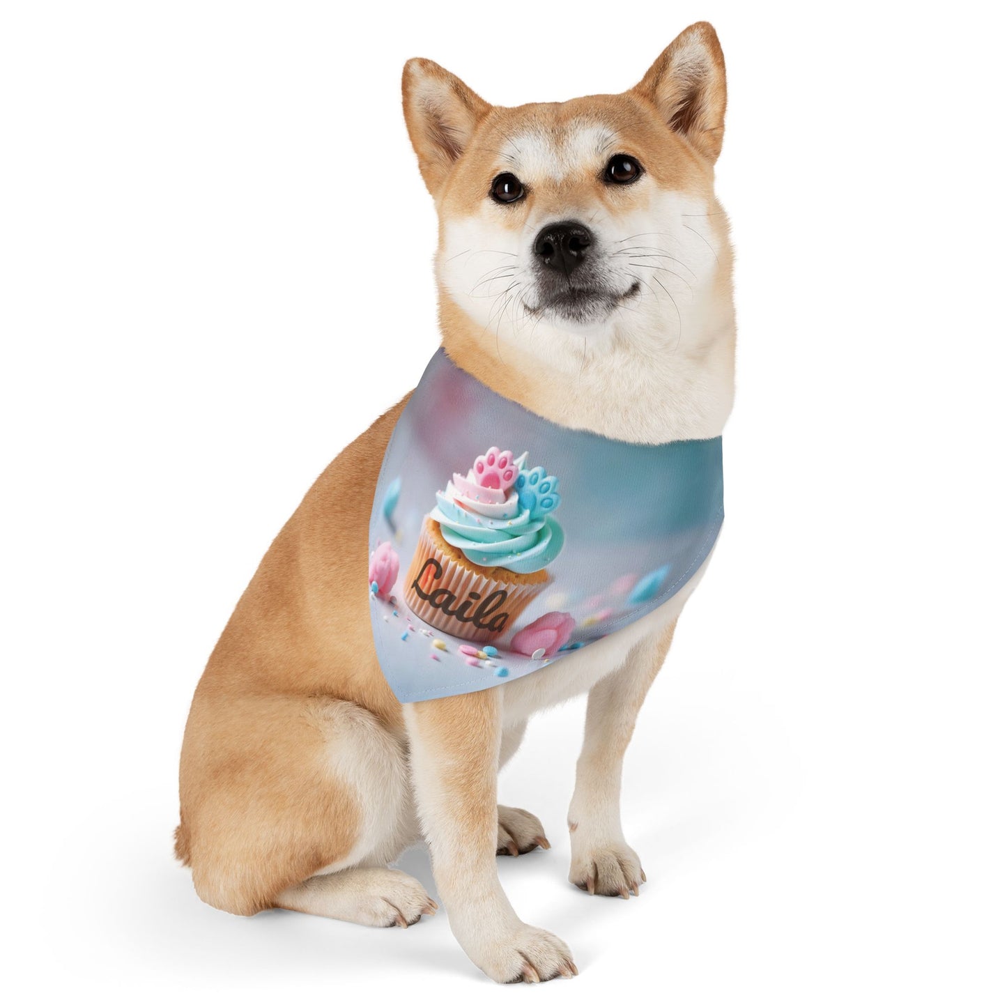 Cotton candy cupcake