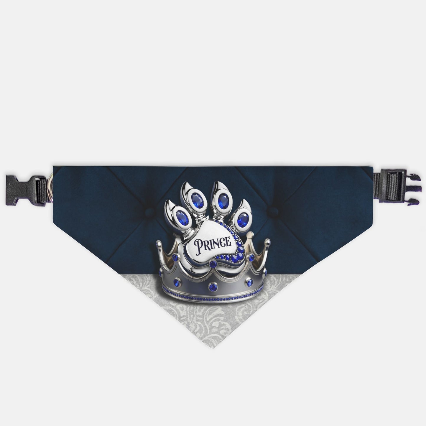 Prince Paw Print Bandana Collar XL