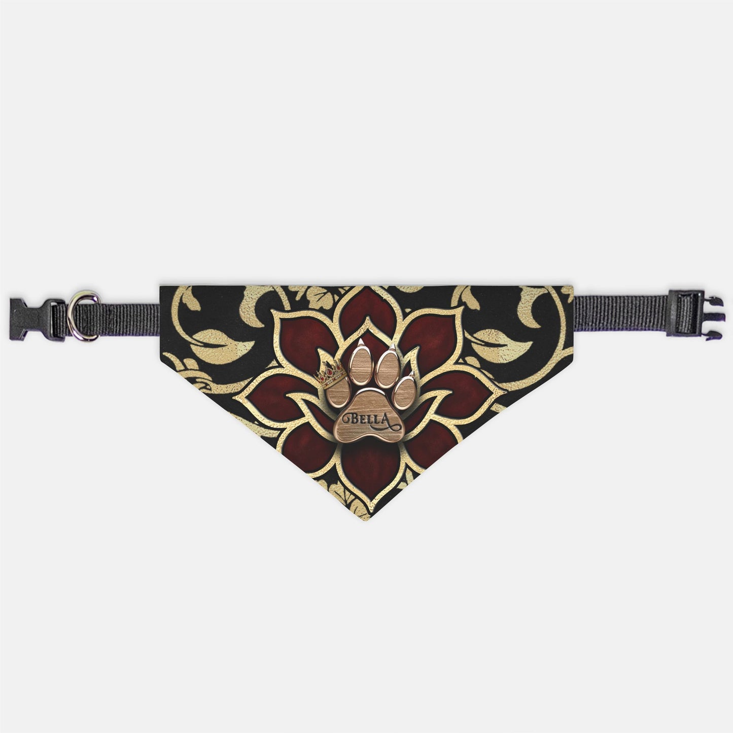 Queen Paw Print Bandana Collar S