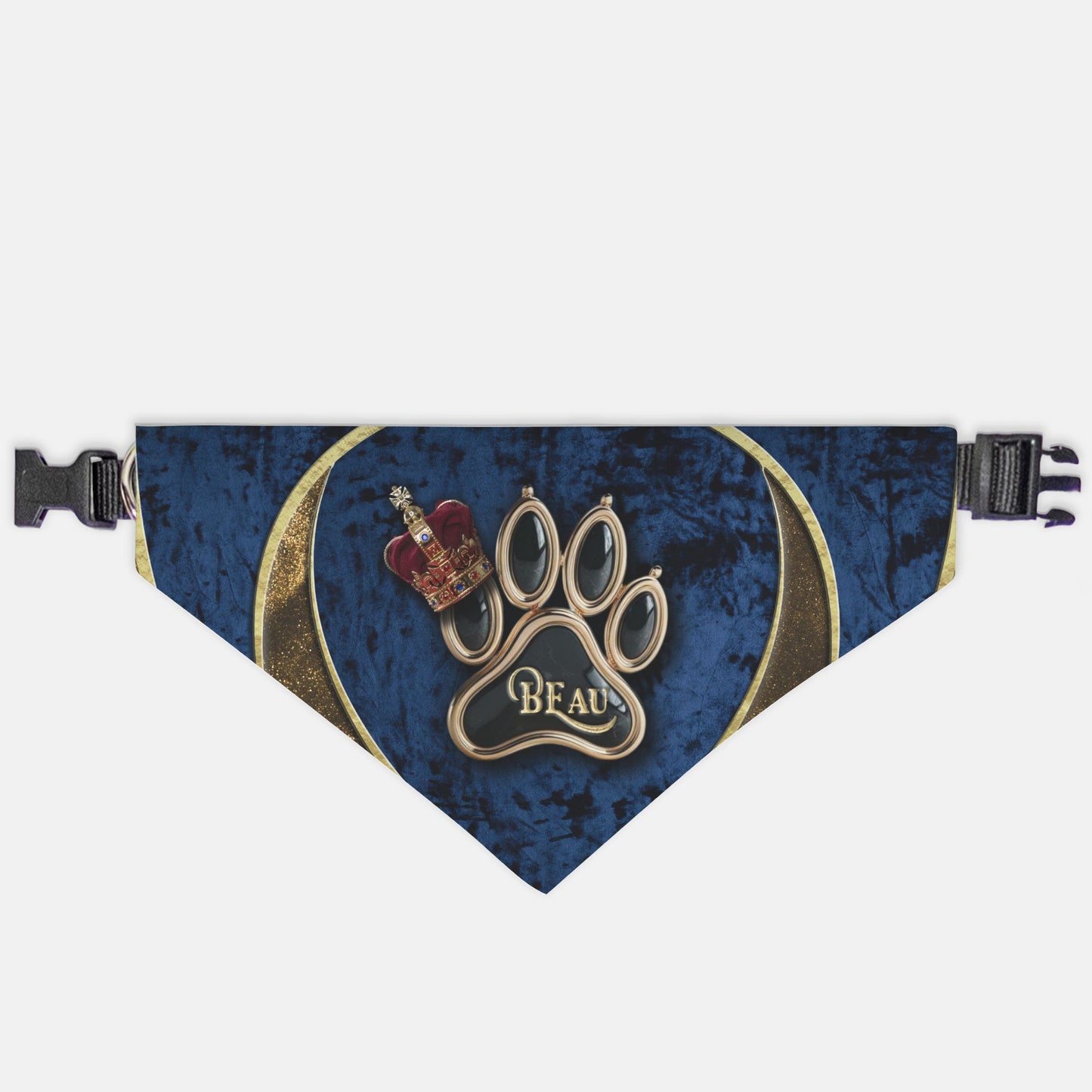 King Custom Paw Print Bandana Collar