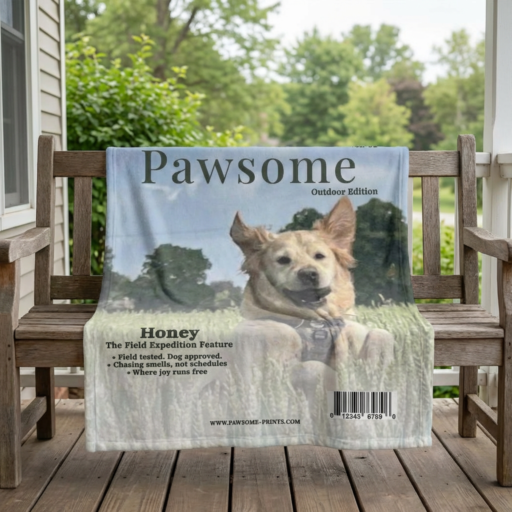 Outdoor Magazine Cover Custom Minky Blanket"