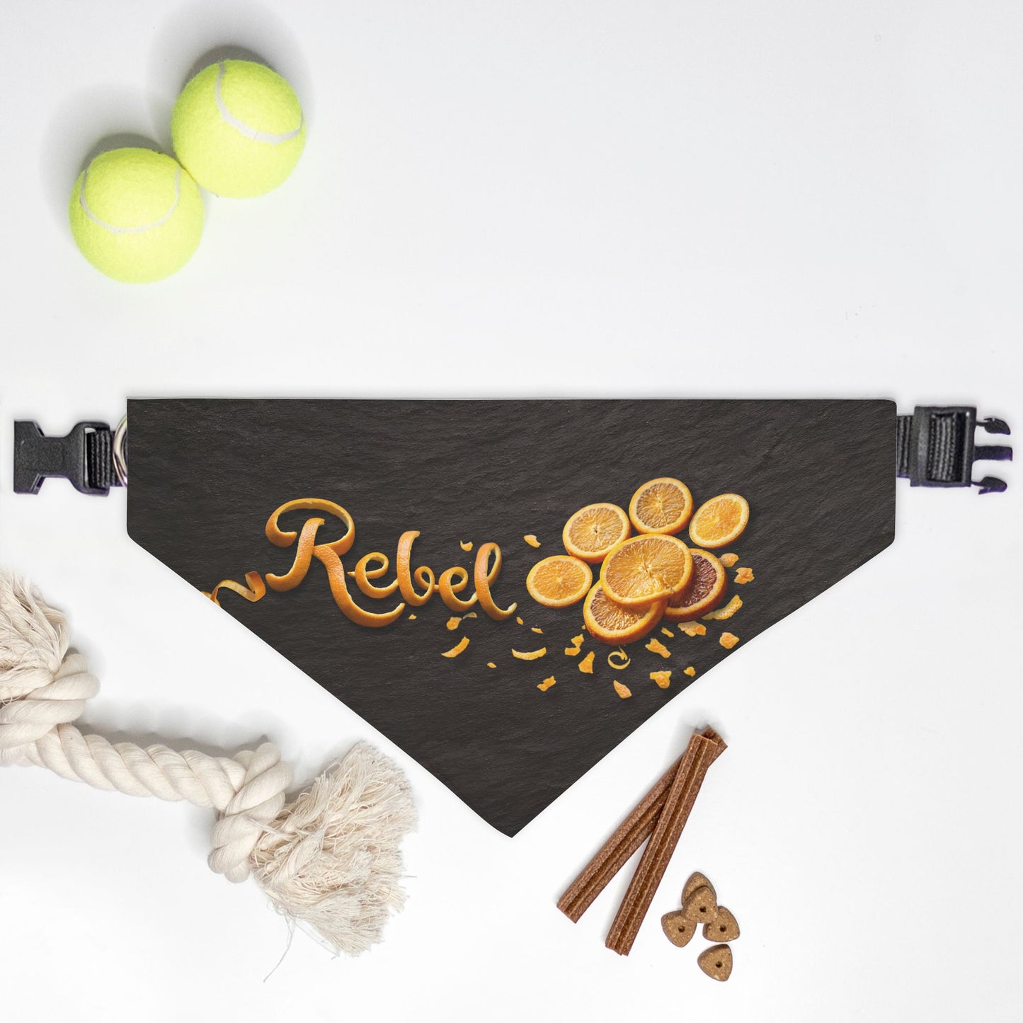 Orange Slice Custom Paw Print Bandana Collar