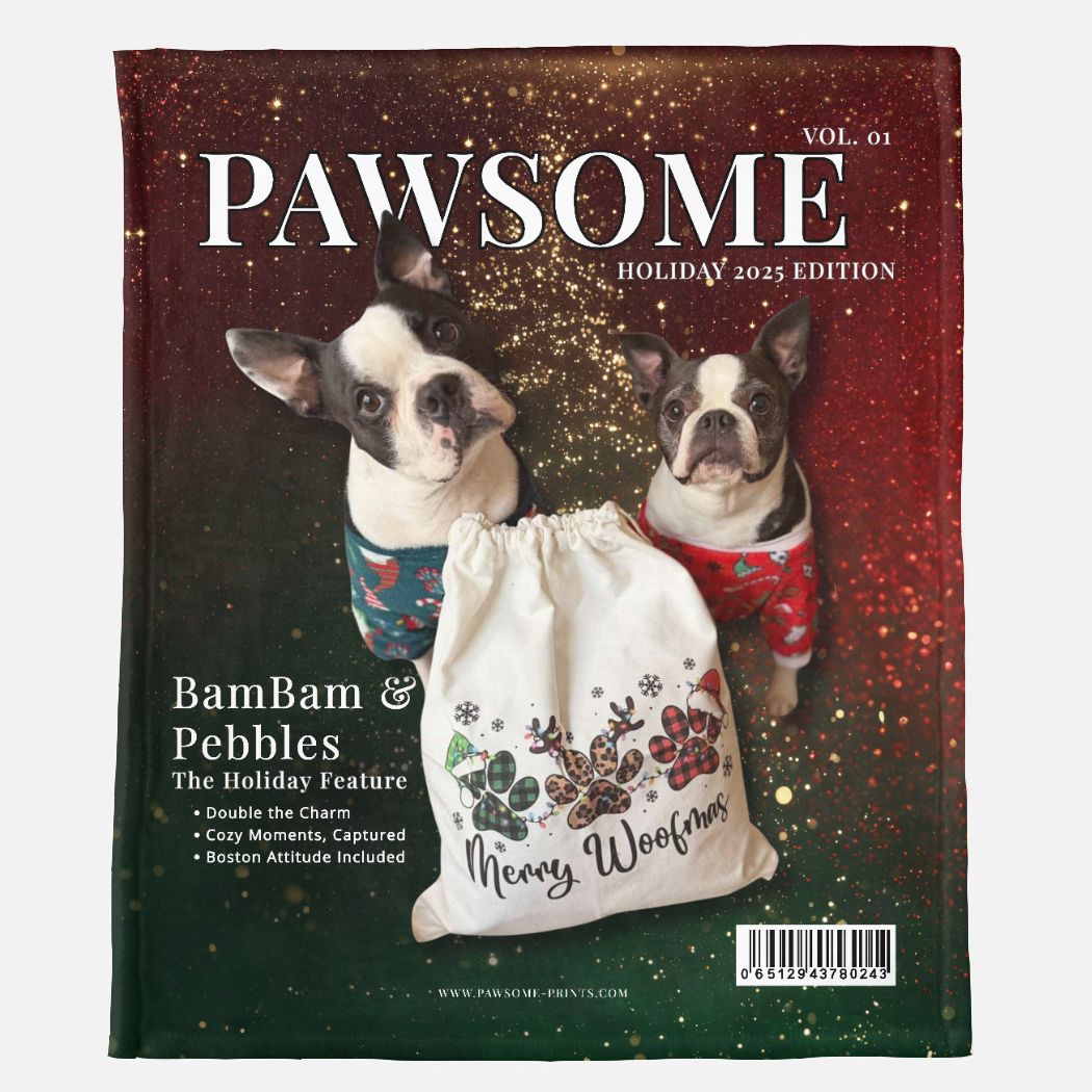 Holiday Magazine Cover Custom Minky Blanket