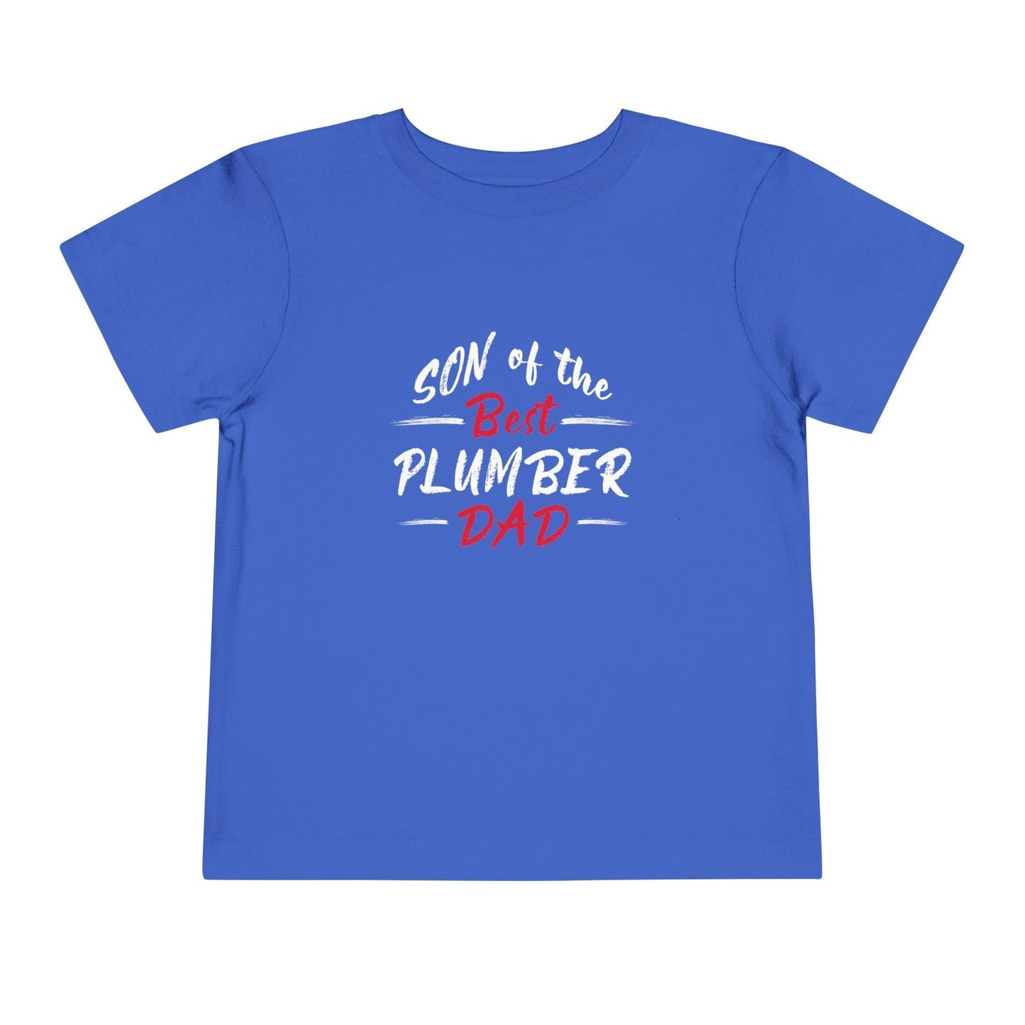 Son of the Best Plumber Dad Toddler's Fine Jersey T-Shirt - Pawsome Prints