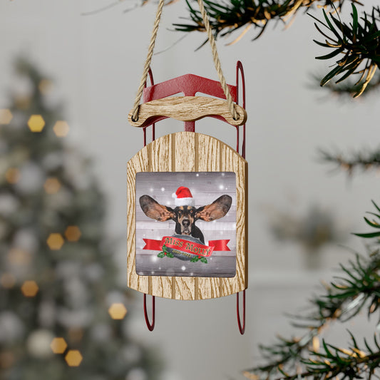 Personalized Memorial Sled Christmas Ornament