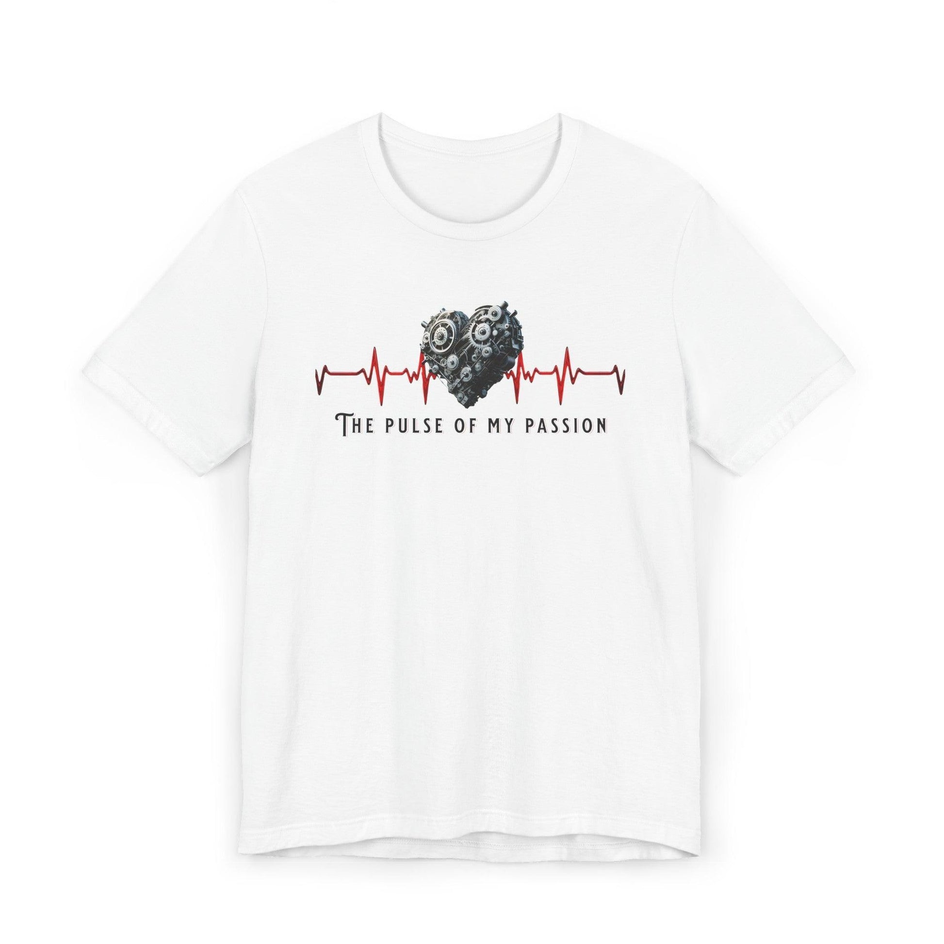 The Pulse of my Passion (Gears Heart) Unisex Jersey Short Sleeve T-Shirt - Pawsome Prints