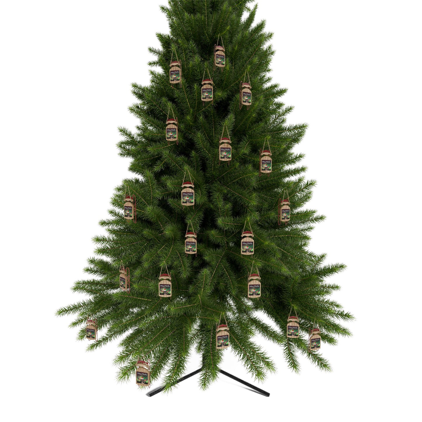 Northern Lights Personalized Memorial Sled Christmas Ornament