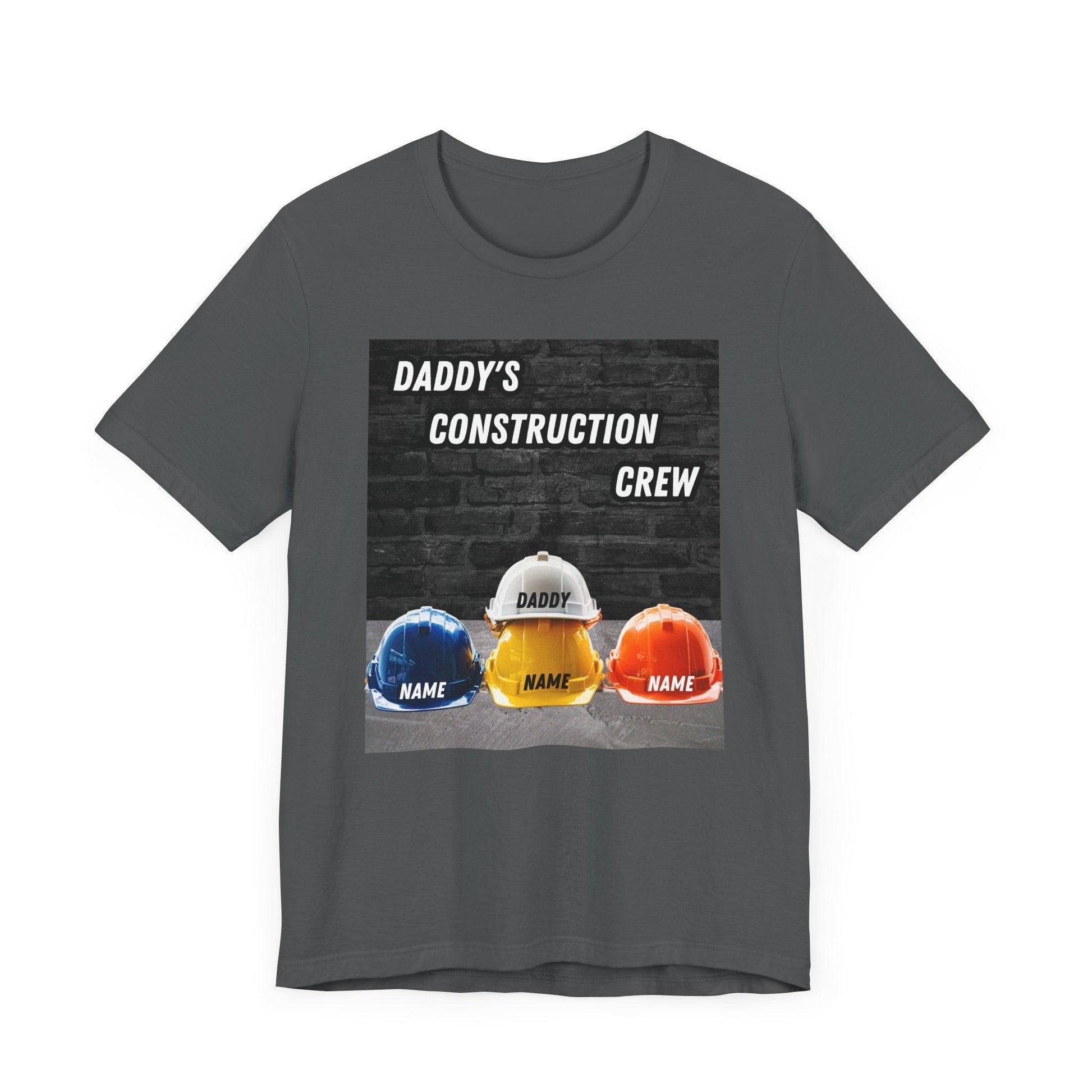 Daddy's Construction Crew Unisex Short Sleeve T-Shirt (Personalization options) - Pawsome Prints