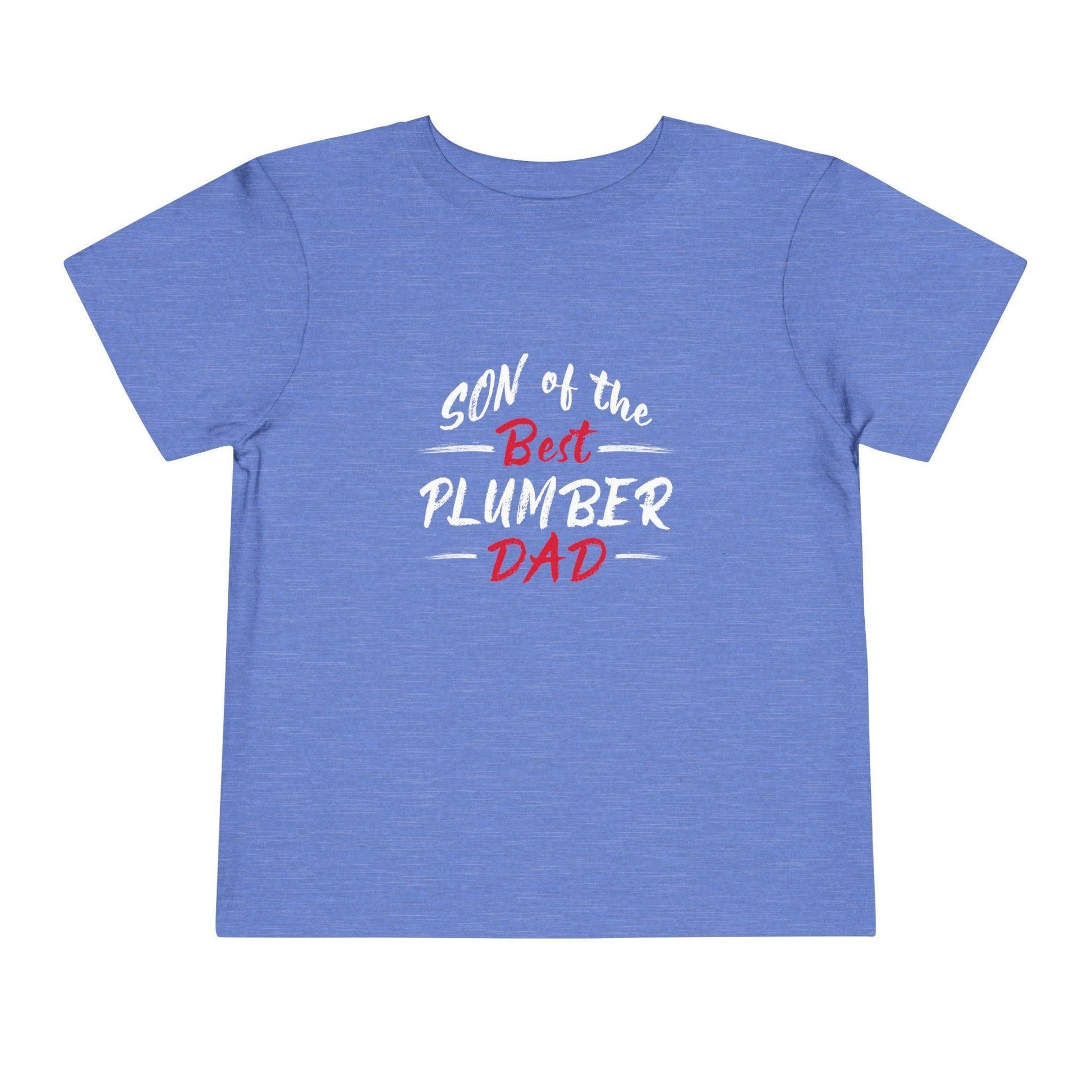 Son of the Best Plumber Dad Toddler's Fine Jersey T-Shirt - Pawsome Prints