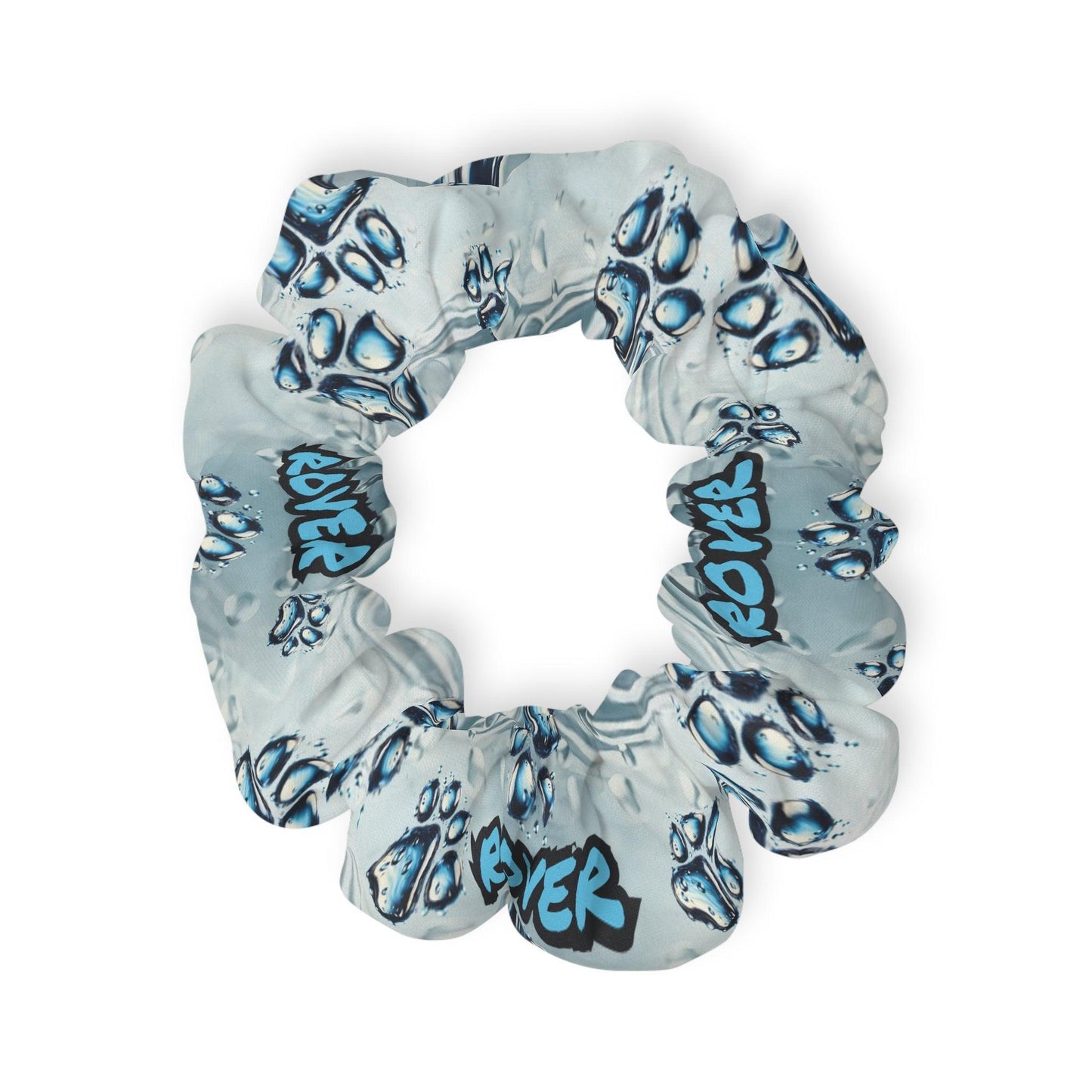 Water Paw Print Scrunchie (personalized with your pets name) - Pawsome Prints