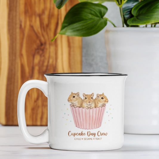 Cupcake Day Crew Custom Camp Mug