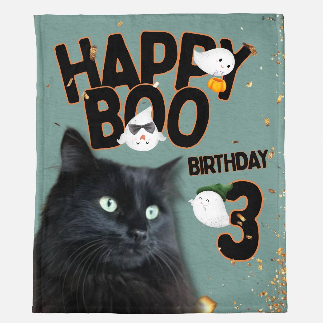 Happy Boo Birthday Custom Minky Blanket