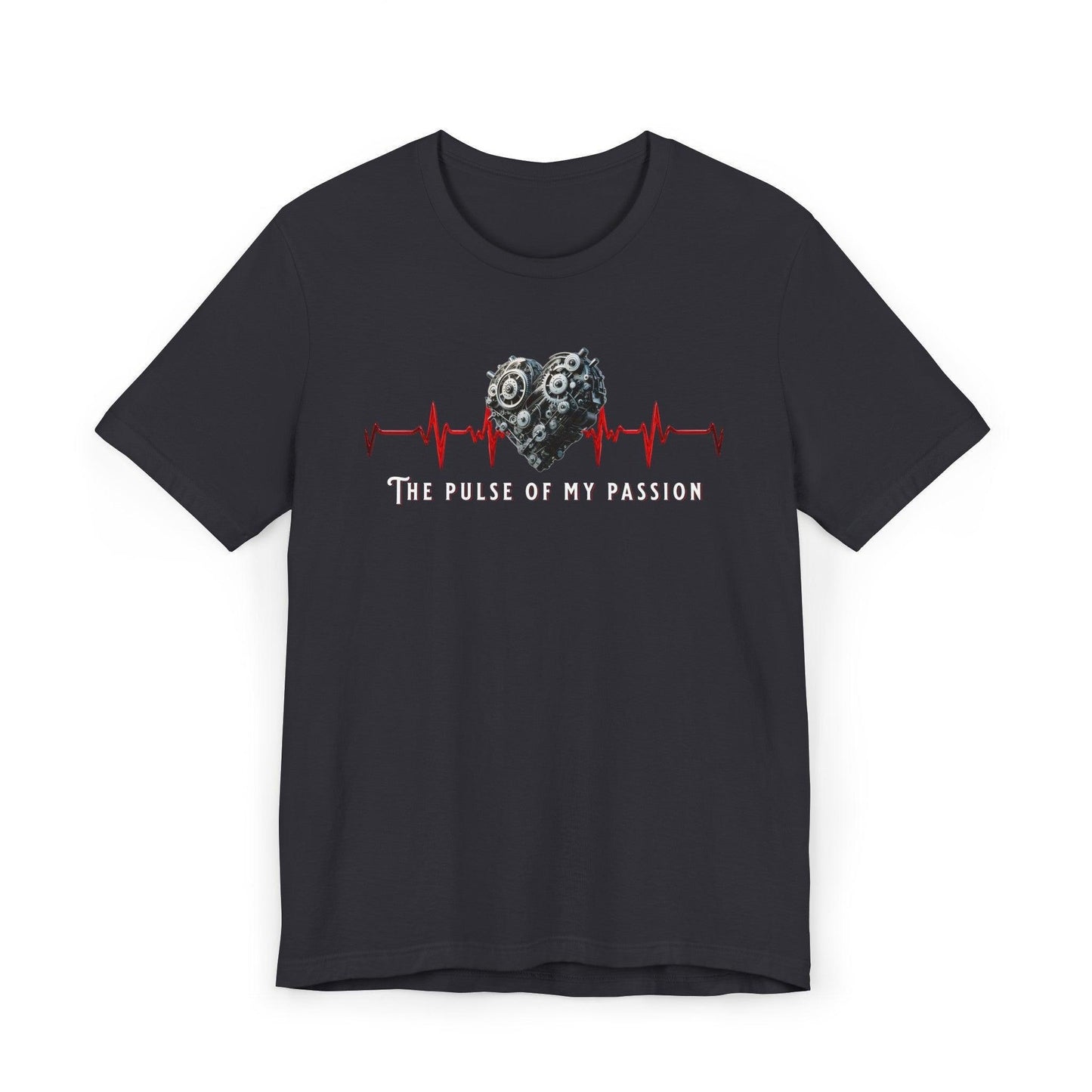 The Pulse of my Passion (Gears Heart) Unisex Jersey Short Sleeve T-Shirt - Pawsome Prints