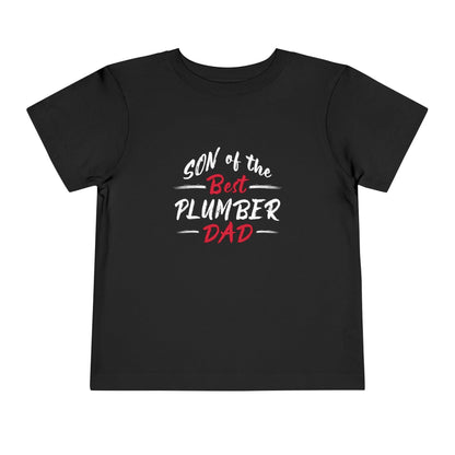 Son of the Best Plumber Dad Toddler's Fine Jersey T-Shirt - Pawsome Prints