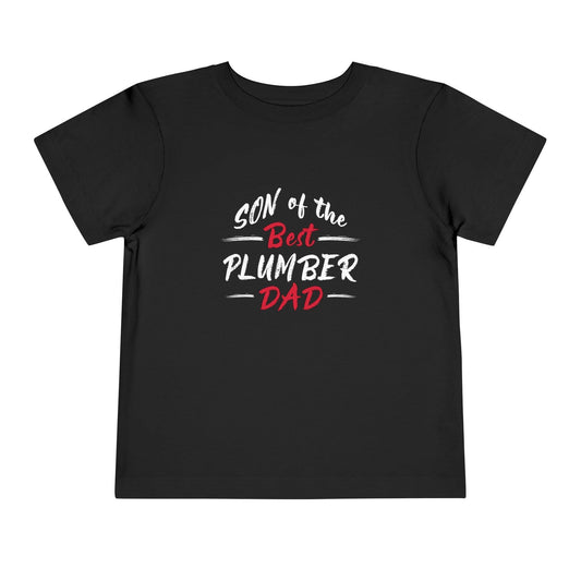 Son of the Best Plumber Dad Toddler's Fine Jersey T-Shirt - Pawsome Prints