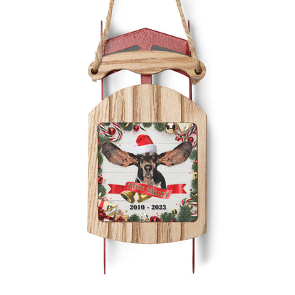Bells Personalized Memorial Sled Christmas Ornament