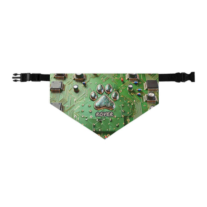 Circuit Board Paw Print Pet Bandana Collar - Pawsome Prints