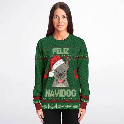 Feliz Navidog Ugly Christmas Sweater - French Bulldog Edition