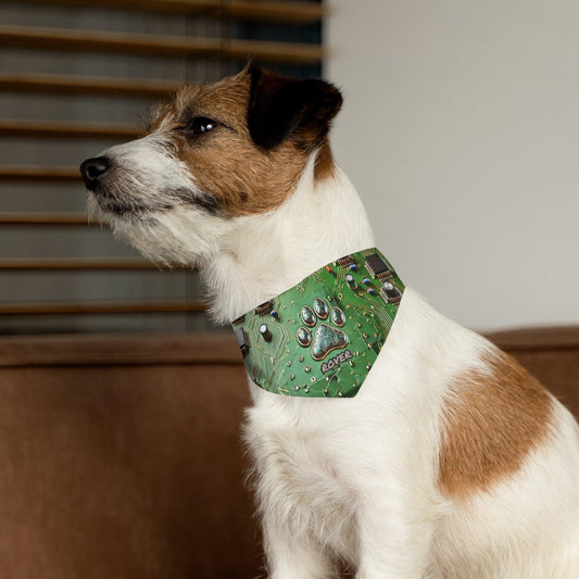 Circuit Board Paw Print Pet Bandana Collar - Pawsome Prints