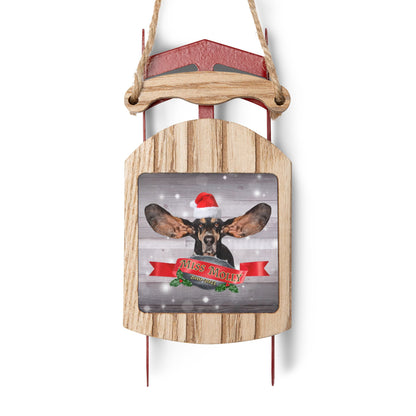 Personalized Memorial Sled Christmas Ornament