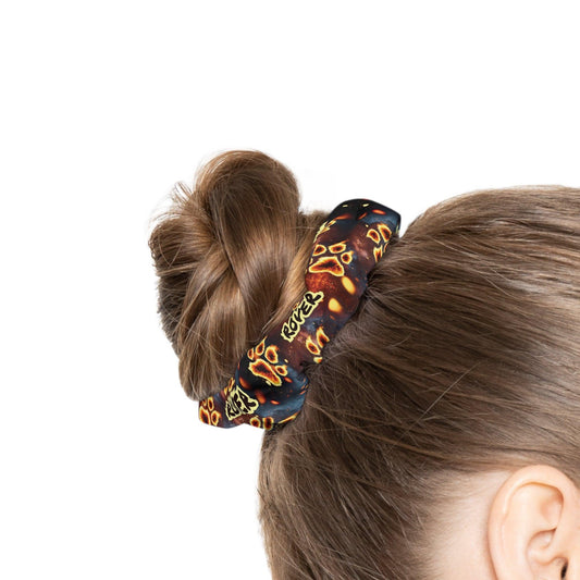 Fire Paw Print Scrunchie (personalized with your pets name) - Pawsome Prints