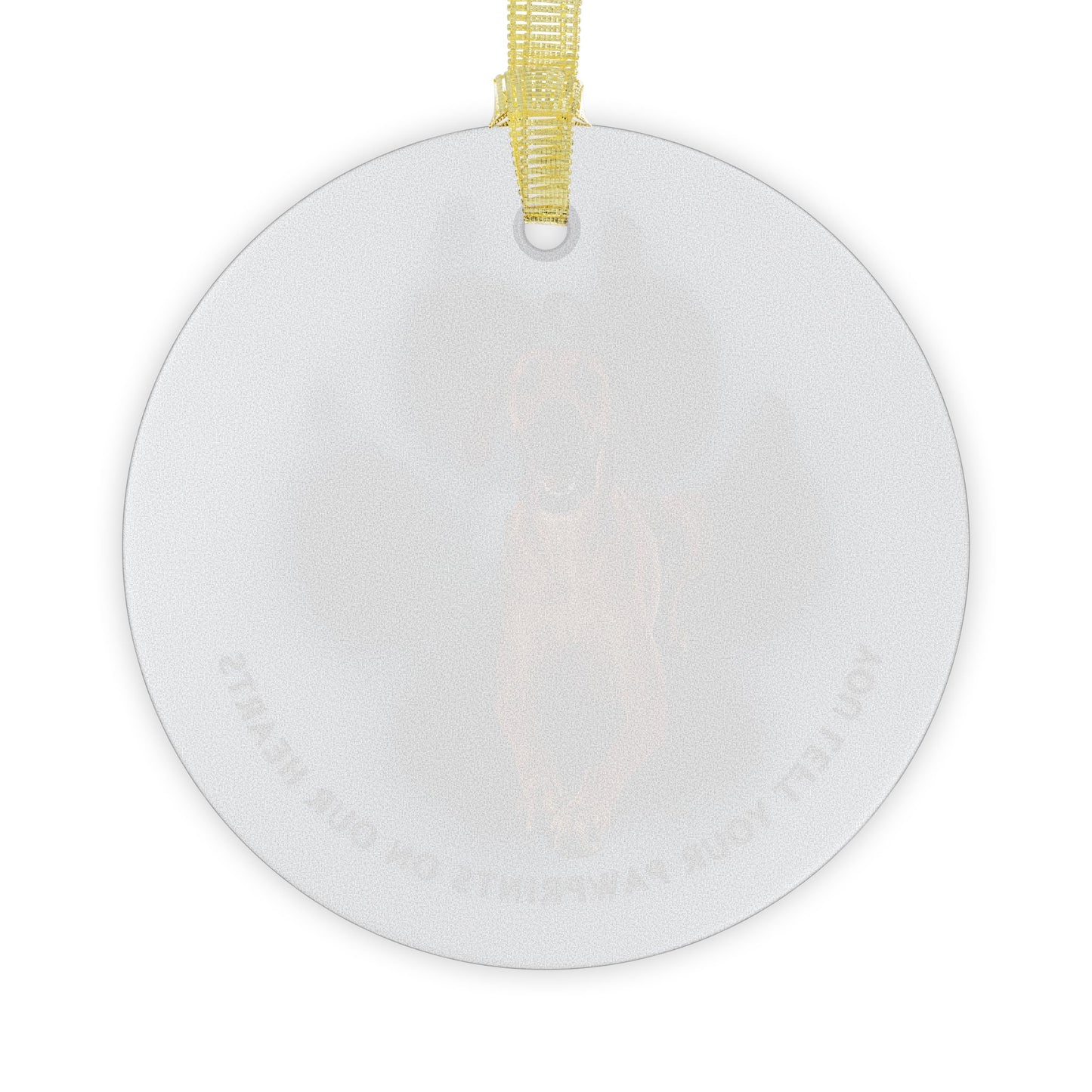 Snow Paw Print Personalized Memorial Glass Christmas Ornament