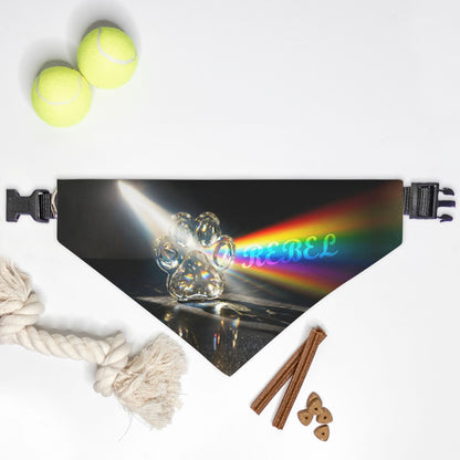 Crystal Prism Custom Paw Print Bandana Collar