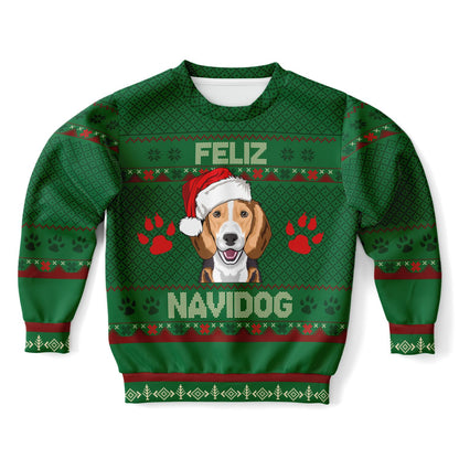 Feliz Navidog Kids Ugly Christmas Sweater - Beagle Edition