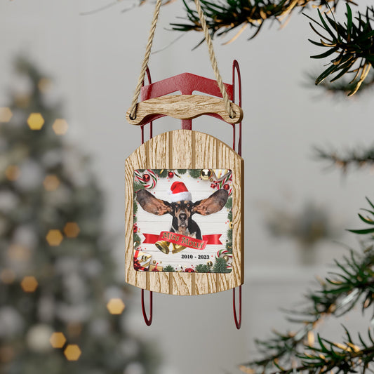 Bells Personalized Memorial Sled Christmas Ornament