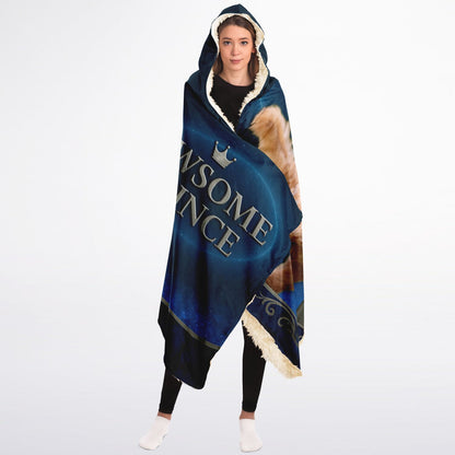 Pawsome Prince pet photo hooded blanket