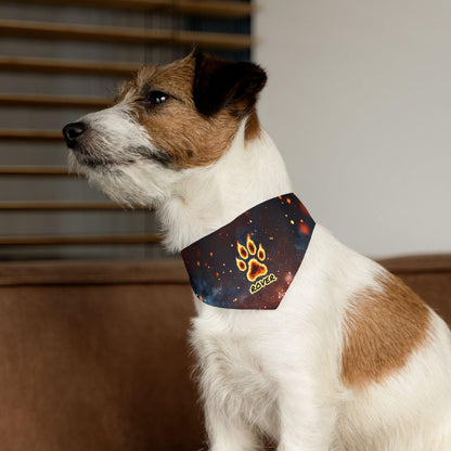 Fire Paw Print Pet Bandana Collar - Pawsome Prints