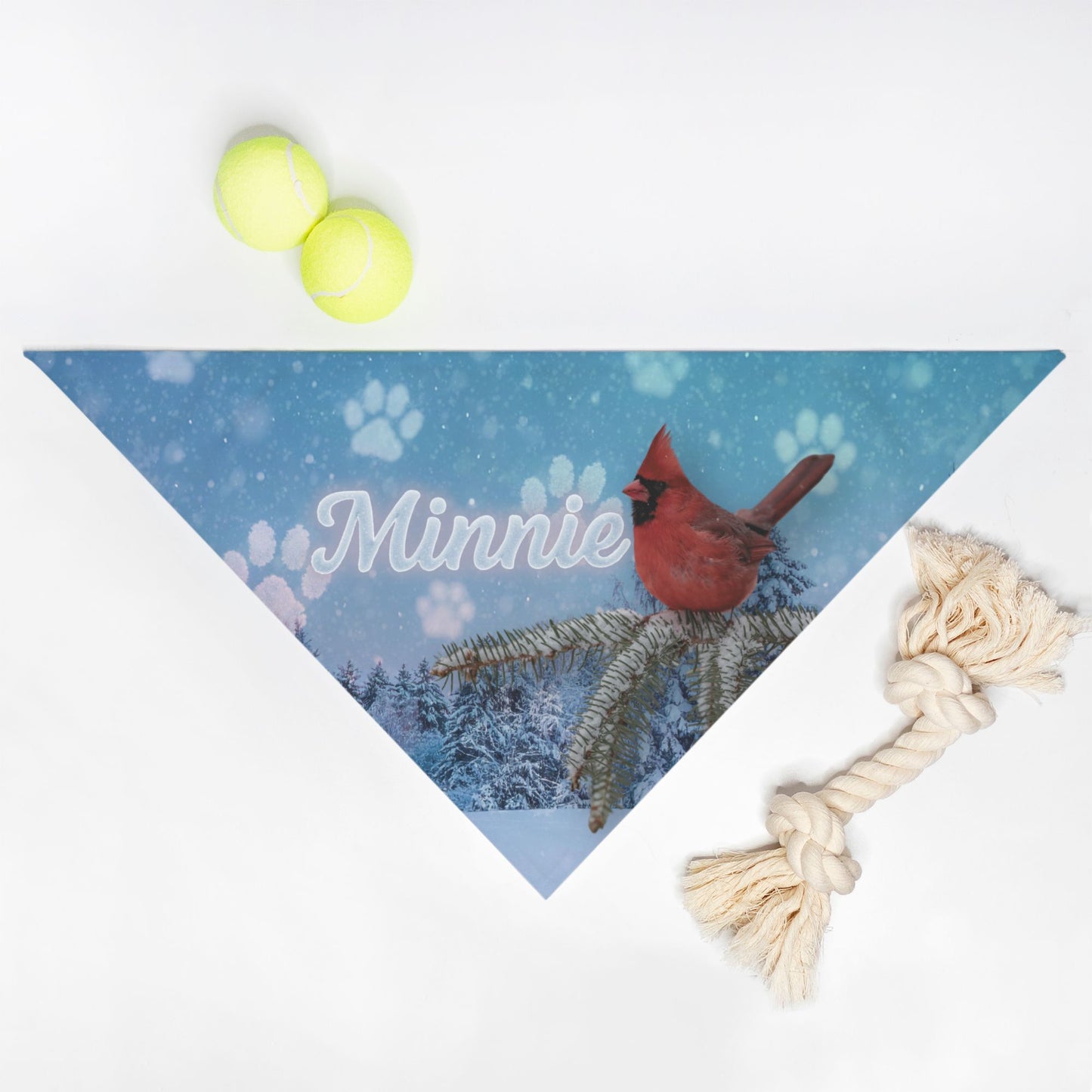 Winter Cardinal Pet Bandana