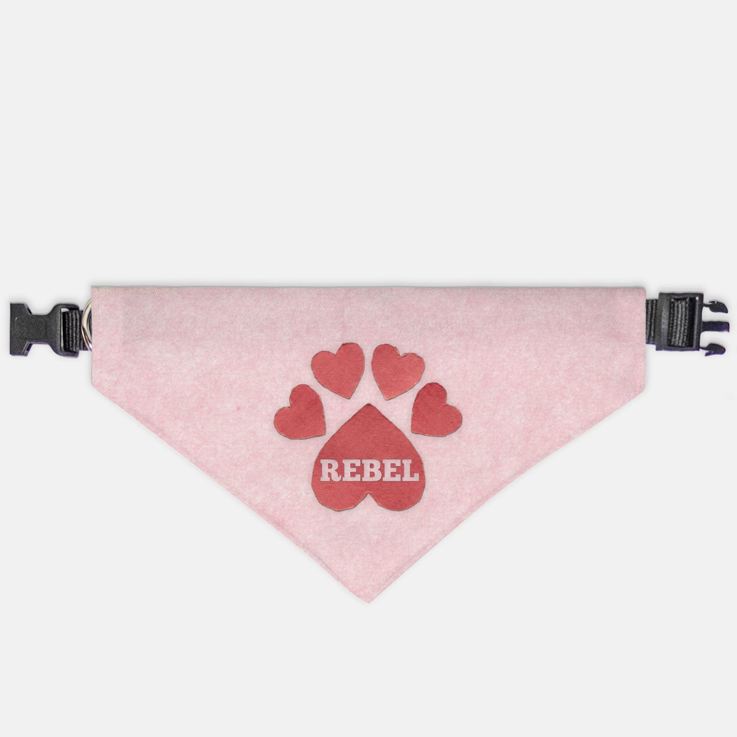 Paper Heart Custom Paw Print Bandana Collar