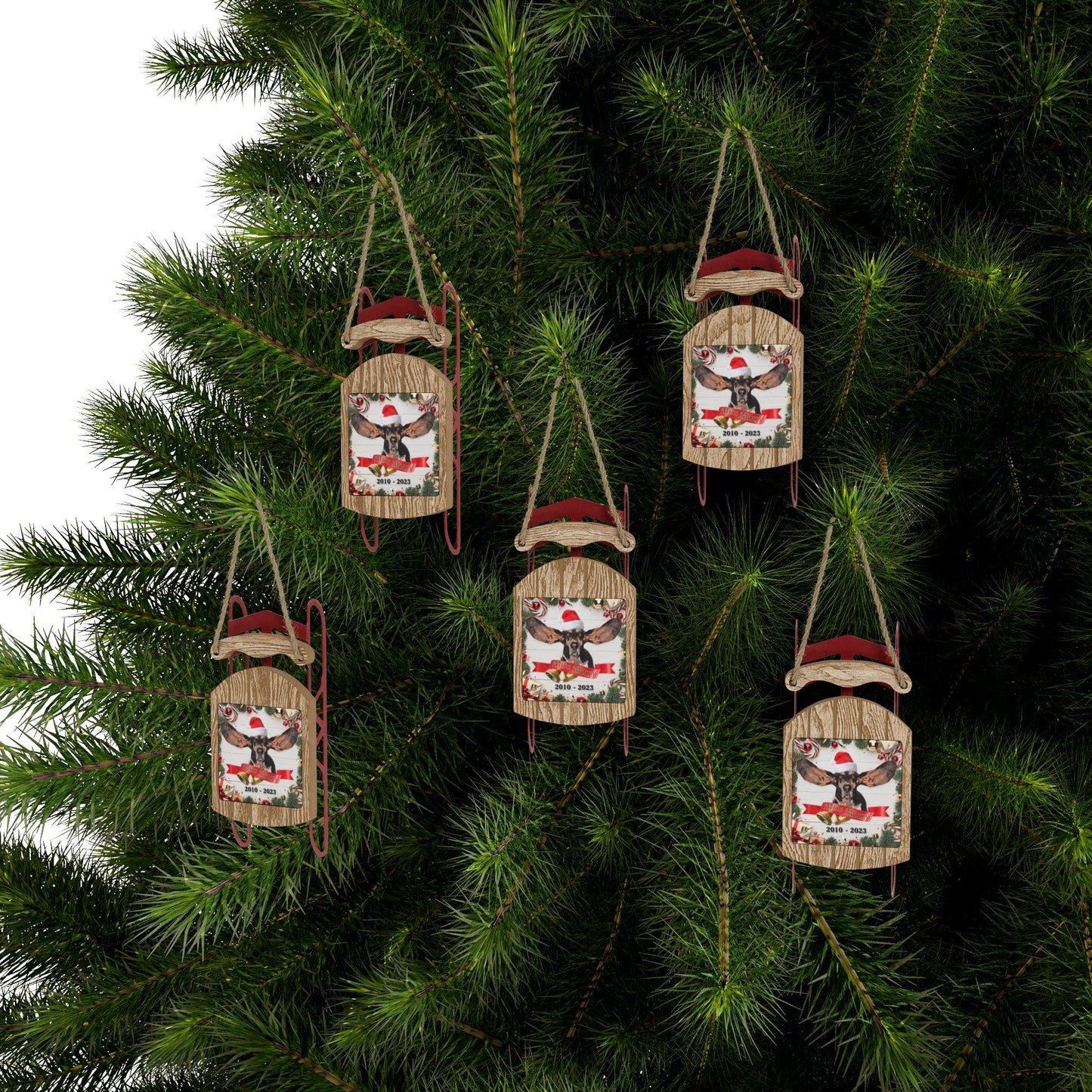 Bells Personalized Memorial Sled Christmas Ornament