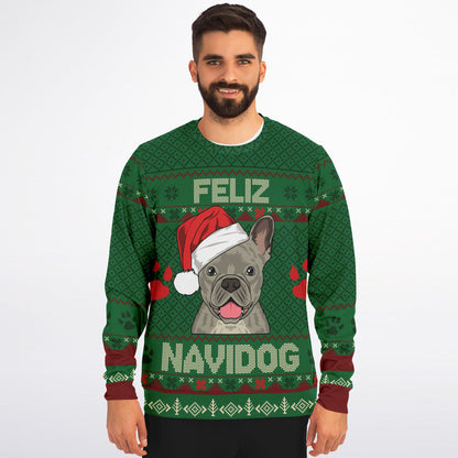 Feliz Navidog Ugly Christmas Sweater - French Bulldog Edition