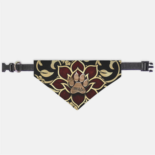 Queen Paw Print Bandana Collar S