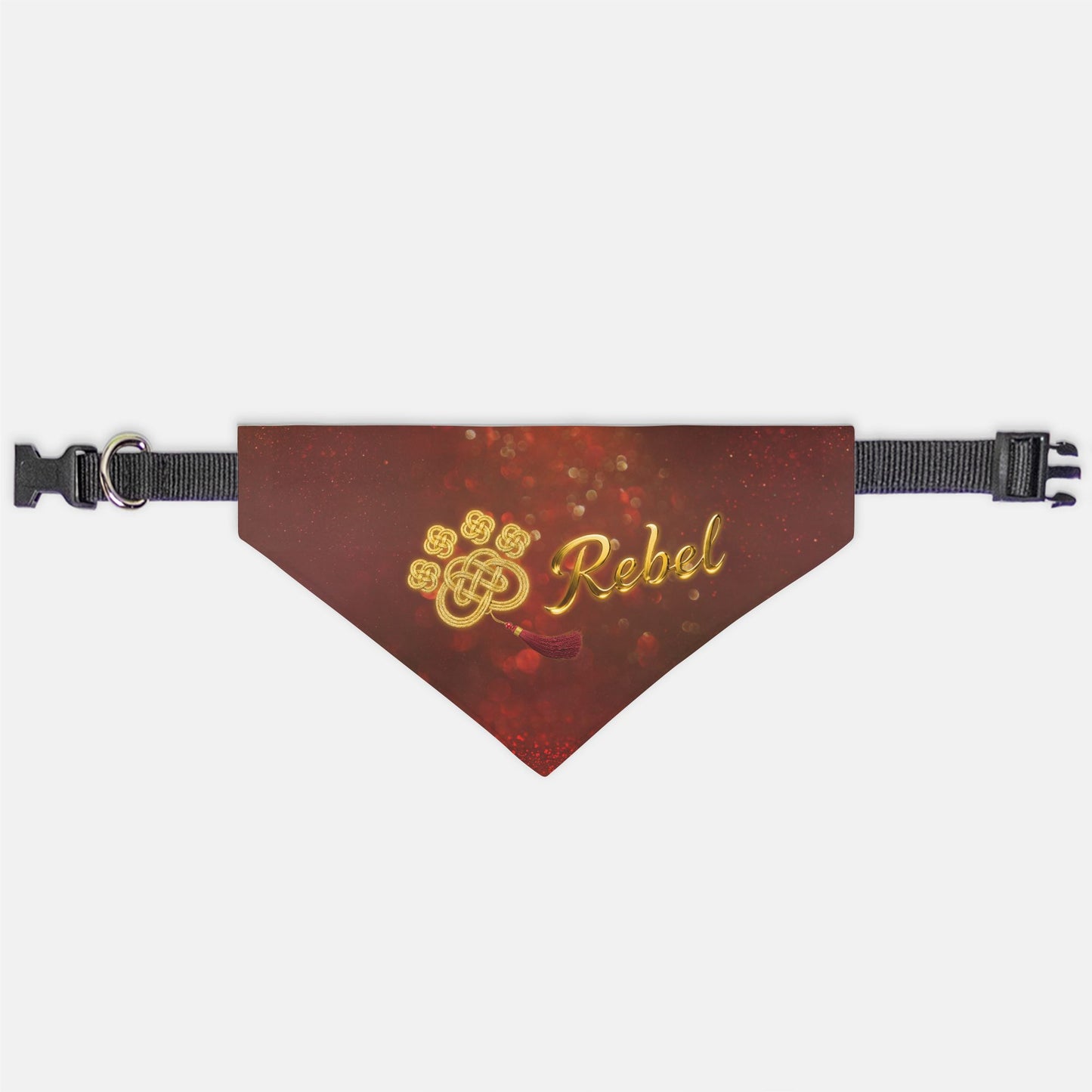 Fortune Knot Custom Paw Print Bandana Collar