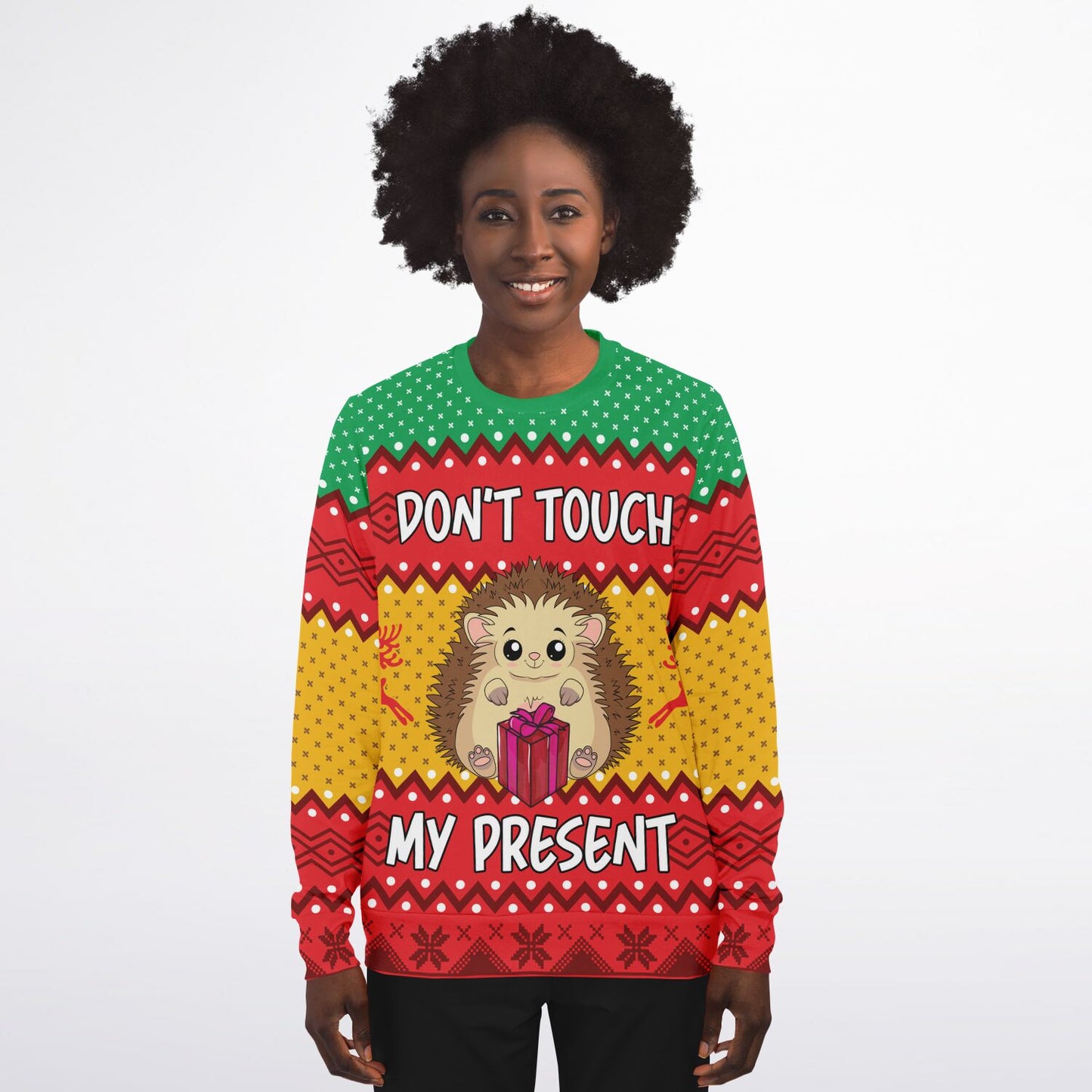 Don’t Touch My Present Ugly Christmas Sweater