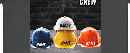 Daddy's Construction Crew Unisex Short Sleeve T-Shirt (Personalization options) - Pawsome Prints