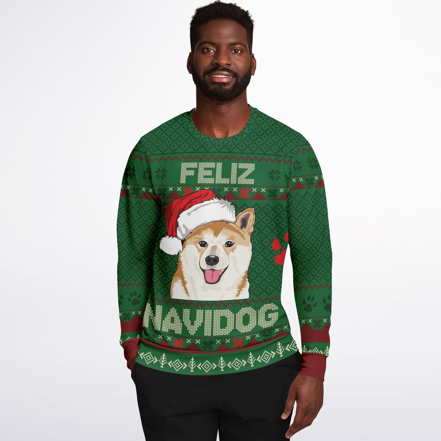 Feliz Navidog Ugly Christmas Sweater – Shiba Inu Edition