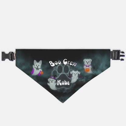 Boo Crew Paw Print Bandana Collar