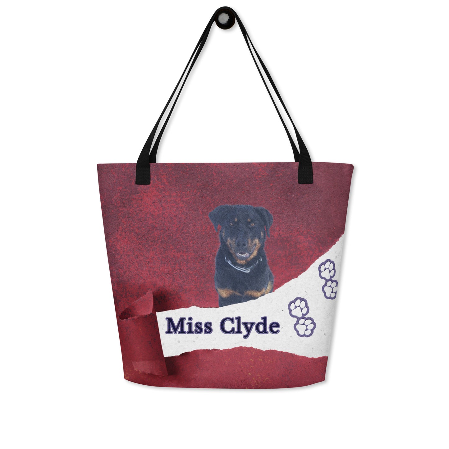 Lean in for love – Custom Pet Tote with pocket
