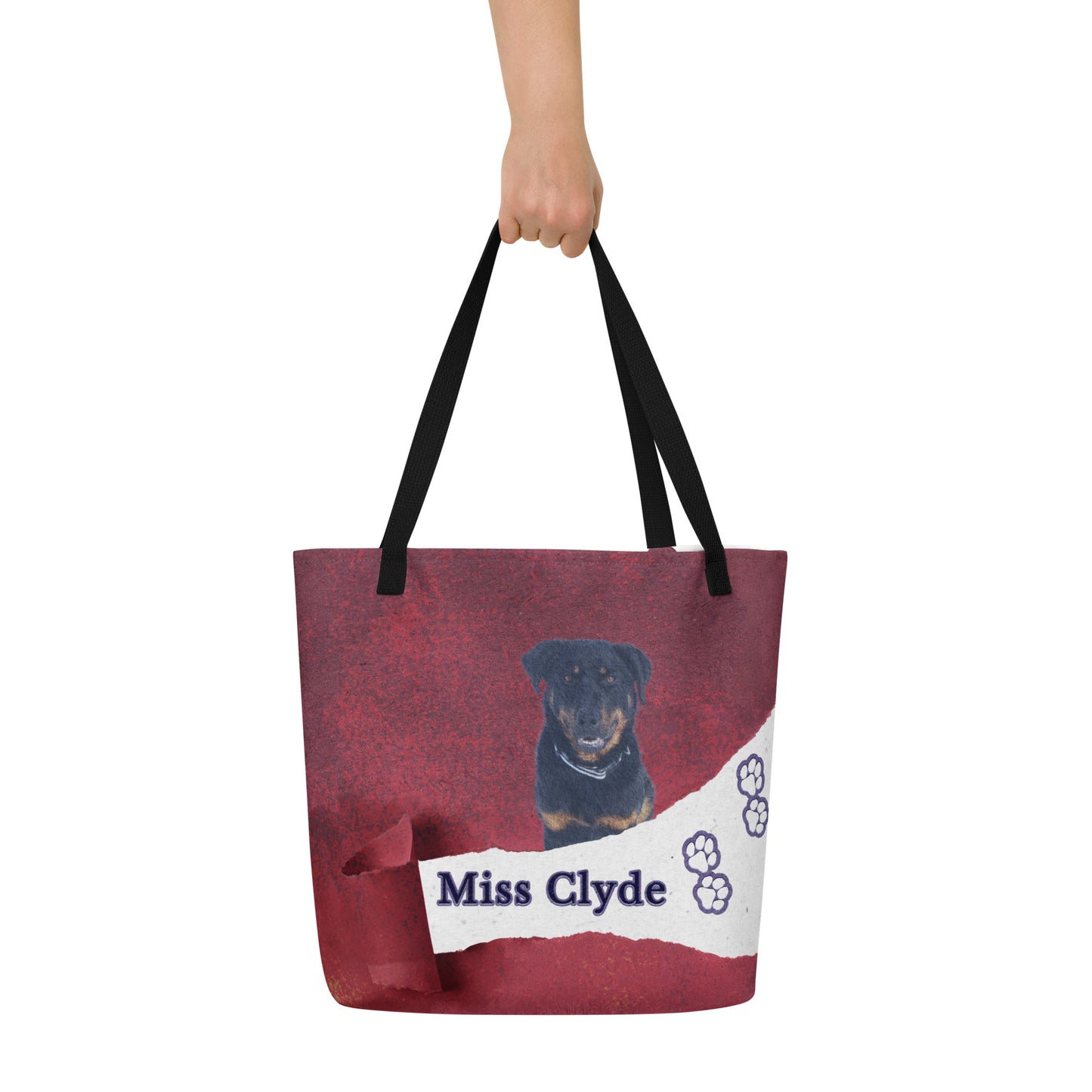 Lean in for love – Custom Pet Tote with pocket