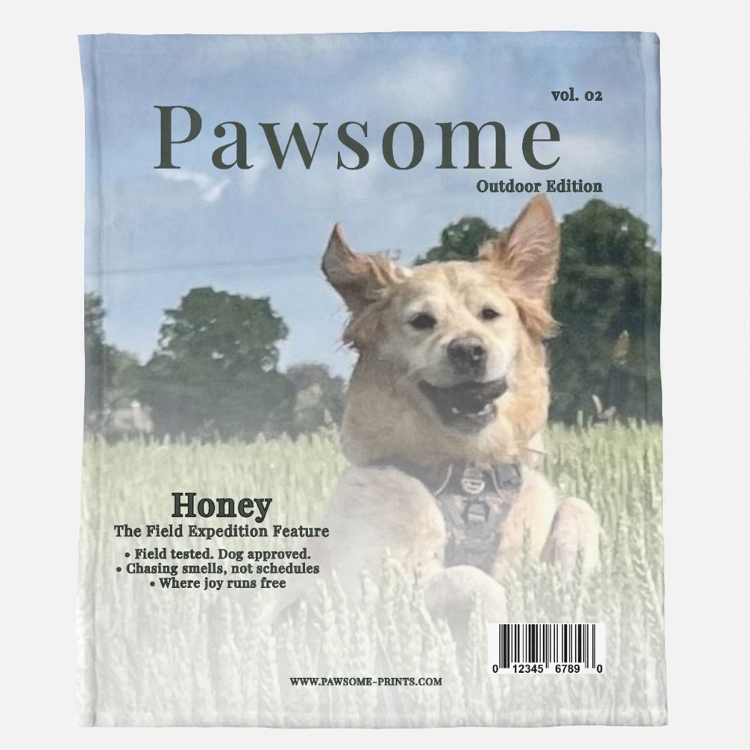 Outdoor Magazine Cover Custom Minky Blanket"