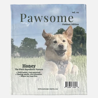 Outdoor Magazine Cover Custom Minky Blanket"