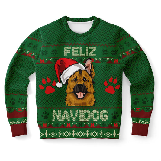 Feliz Navidog Ugly Christmas Sweater – German Shepherd Edition