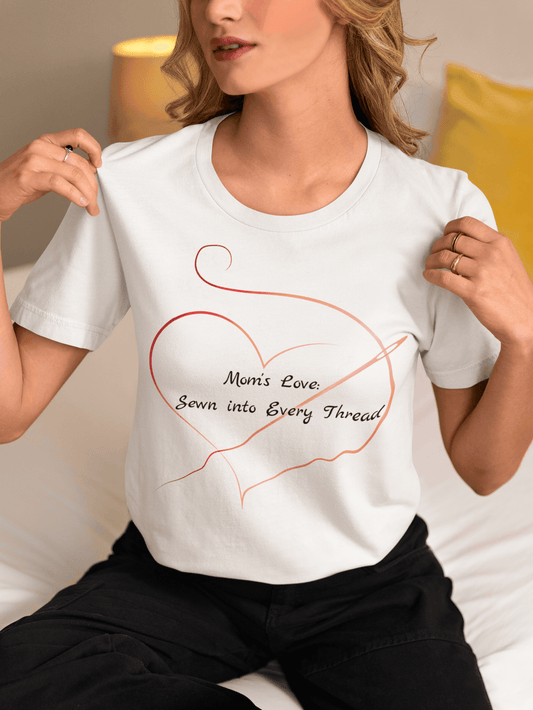 Moms Love Sewing (Red) Unisex Short Sleeve T-Shirt - Pawsome Prints