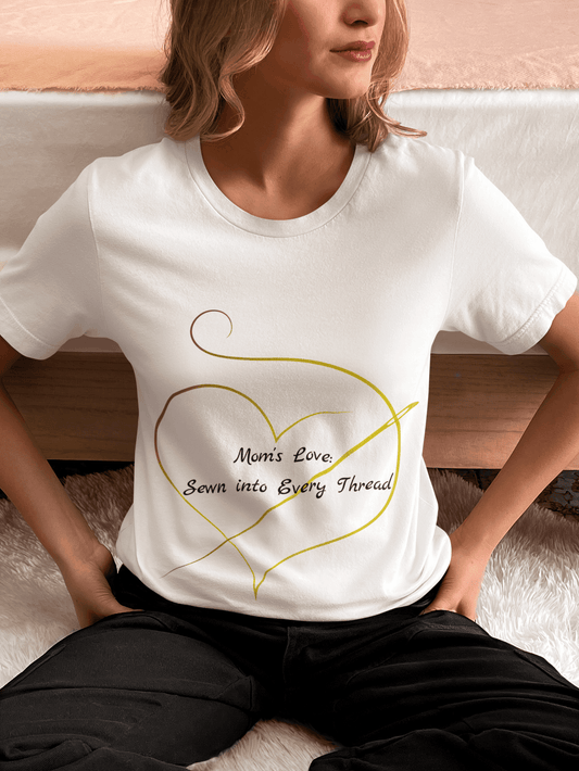 Moms Love Sewing (Yellow) Unisex Short Sleeve T-Shirt - Pawsome Prints