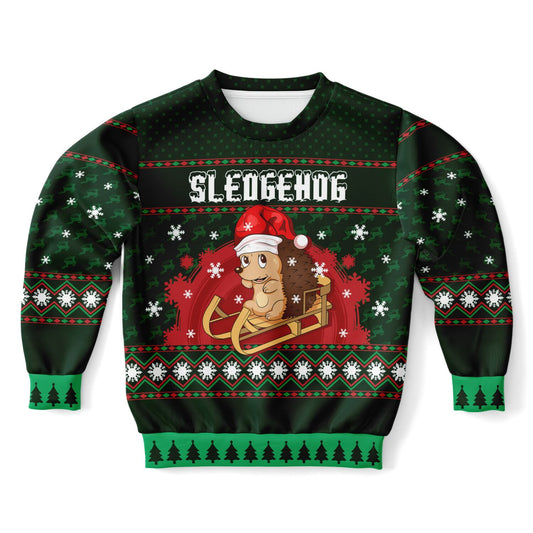 Sledgehog Kids Ugly Christmas Sweater