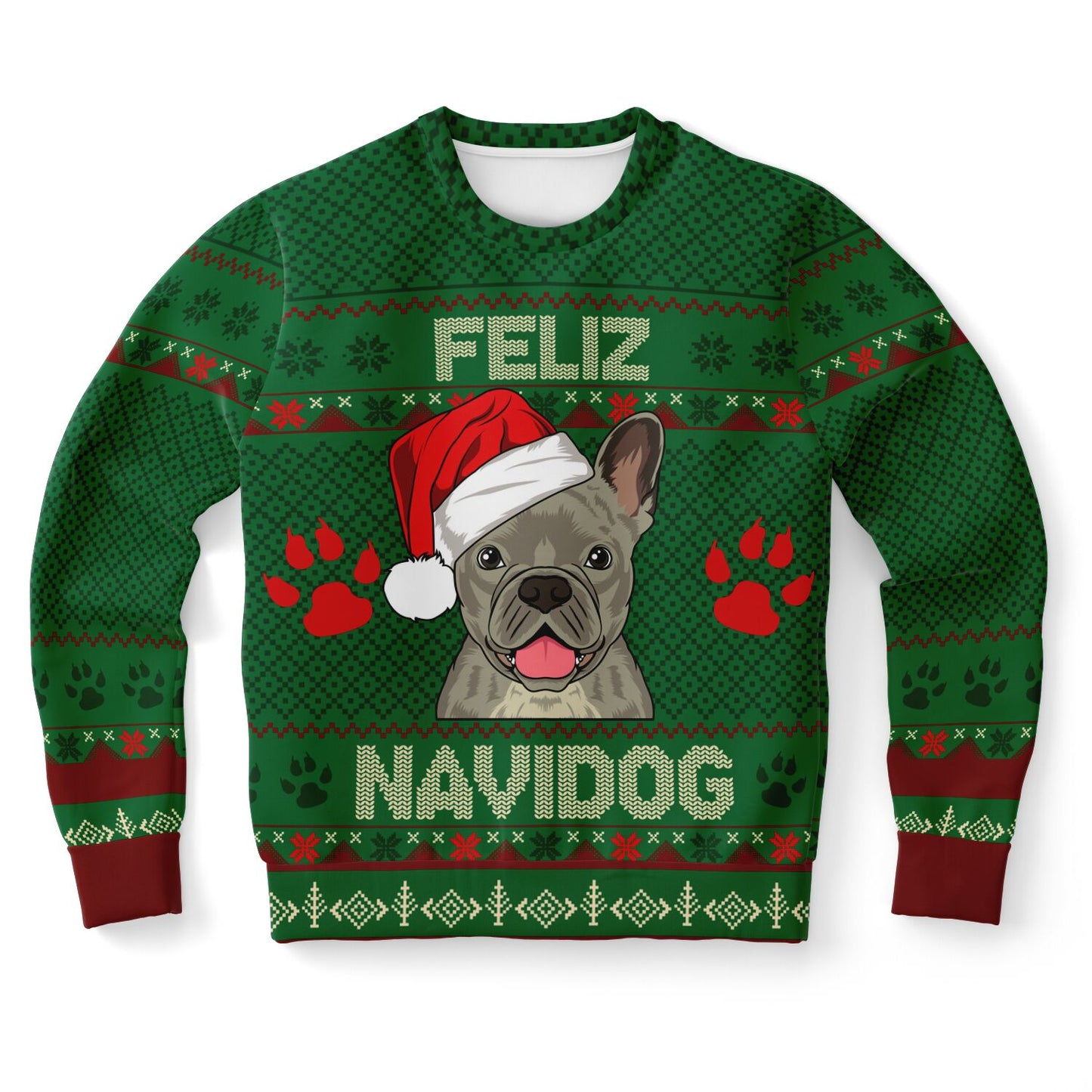 Feliz Navidog Ugly Christmas Sweater - French Bulldog Edition